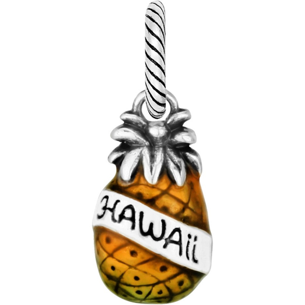 Brighton Pineapple Charm with Silver and Yellow Accents